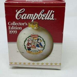 Campbell's Collector's Edition 1999 Millennium Ball Globe Ornament- NIB